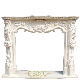 Factory Price Decorative Modern Indoor White Marble Victorian Fireplace