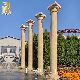  Factory Price Round Roman Columns Solid Marble Pillars for Homes