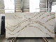 White Artificial Quartz Stone Slab with Beautiful Veins