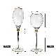 Wholesale Wedding Goblet Crystal Champagne Red Wine Glass with Gold Rim