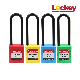  Insulation Keyed Differ Plastic Safety Padlock with 76mm Long Shackle