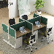 New Design Cubicle Furniture Dividers Aluminium 4 Person Workstation Office Partition