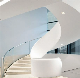 Modern Steel Staircase Design Wood Marble Stairs Metal Curved Staircase