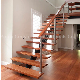 High Quality Prima Precast Indoor Glass Stairs Wood Floating Staircase