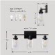 E26 Triple Bulbs Industrial American Retro Lamp Vintage Glass Wall Lamps Mirror Wall Light Lamp Lights for Bedside manufacturer