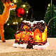 Indoor House Shape Resin Christmas Ornaments Xmas Light Battery Powered Lights Christmas Holiday Decor