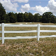  3 Rails Outdoor Use PVC Ranch Style Fence