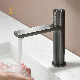 China Wholesale Torneira Watermark Gun Gray Sanitary Ware Lavatory Brass Wash Basin Faucet Mixer Tap Small Modern Taps Bathroom Basin Faucets