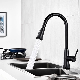Pull-out/Pull-Down Spring Black Touchless Brass Kitchen Sink Faucets Mixer Taps manufacturer