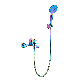 Wall Mount Shower Mixer Taps Tub Filler Bathtub Faucet with Handheld Sprayer manufacturer