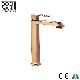  Luxury Design Rose Gold Color High Size Bathroom Basin Water Taps