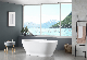  Morden Matt White&Glossy White Freestanding Seamless Acrylic Bathtub 1700mm/66.9