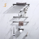  Bathroom Fittings Set Wall Mounted Paper Holder Robe Hooks Soap Dish Bathroom Shelves Toilet Brush Holder Towel Rack SUS304 Stainless Steel Bathroom Accessories