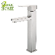 Tall Faucet 304 Stainless Steel Square Brushed Hot and Cold Water Tap Faucet Mixer Basin Sanitary manufacturer