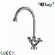 304 Stainless Steel Three Holes Deck Mounted Cross Handle Mixer Faucet