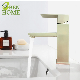  Jiangmen Square Brushed Gold Basin Faucet SS304