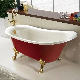 Luxury Victorian Freestanding Red Vintage Acrylic Bath Tubs manufacturer