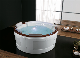  Ukraine Free Standing Hydromassage Bathtub with Natural Wood