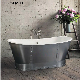 Ortonbath Oval Silver Dual Soaking Acrylic Enameled Cast Iron Traditional Lion Feet Bathroom Tub Cheap Price Bath Tub Freestanding Bathtub with Pedestal Base