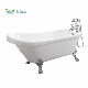 Classical Luxury White Acrylic Freestanding Bathtub Clawfoot Bath Tub with Legs