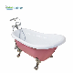  CE Antique Small Pink Freestanding Bath Classical Single Ended Clawfoot Bathtub