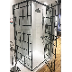  Bathroom Corner Black Frame Rectangle Shower Enclosure Bath Room with Shower Tray