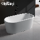  Hotaqi Cheap Factory Price Simplification Design White Acrylic Freestanding Bathtub