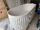 Acrylic Solid Surface Polyester Resin Stone Free Stand Soaking Bathroom Bathtub