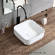 Hotel Use Ceramic Square Shape Basin Washroom White Porcelain Sinks Above Counter White Basin for Sale Sanitary Ware Wash Basin manufacturer