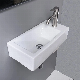 High Quality Square Wall Mount Art Single Bowl Sink Bathroom Ceramic Wash Basin