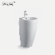 Bathroom One Piece Hand Wash Sink Ceramic Basin with Pedestal manufacturer