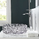 Sanitary Ware Marble Grey Tempered Hot Melt Glass Wash Hand Basin Vessel Art Sink