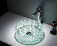 Modern Color Round Tempered Glass Bowls Home Furniture Art Bathroom Sink Hand Wash Basin