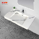 Sanitaryware Stone Vanity Integrated Bathroom Sink and Countertop Hotel Cabinet Wash Basin