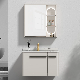 Customized Left Sided Floating Vanity White Color Wood Storage Bathroom Cabinet with Sink Combo