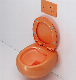  Cheap Sanitary Ware Wall Hung Toilet Orange Matte Color Quick-Release Cover