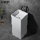 Upc Basin Hotel Unique Modern Man-Made Stone Acrylic Pedestal Combo Bathroom Wash Vessel Sink manufacturer