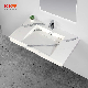 Sanitaryware Stone Vanity Integrated Bathroom Sink and Countertop Hotel Cabinet Wash Basin