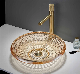 Modern Design Light Luxury Crystal Tempered Bathroom Glass Bowl Sink Art Wash Basin