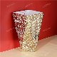 Luxury Customize Mosaic Diamond Shape Gold Print Toilet One Piece Bathroom Bano Lavabo Pedestal Sink Ceramic Free Standing Pedestal Basin