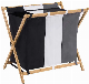  Bamboo Foldable Laundry Room Bathroom Storage Large Capacity Dirty Clothes Basket