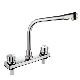  Double Handle ABS Plastic Kitchen Faucet with Good Chrome Plate