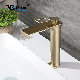 Modern Design Bathroom Brushed Water Tap Brass Mixer Faucet manufacturer