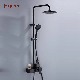  Fyeer Square Body Mixer Rainfall Black Painted Shower Set