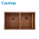 Undermount Double Sink Rose Gold Color Kitchen Sink