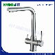  Double Handle Pure Water Tap Brass Kitchen Faucet (MIC-0002)