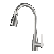  High Quality Ss304stainless Steel Brushed Mixer Pull out Kitchen Faucet