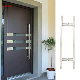 High Quality Door Hadrdware Stainless Steel H Shape Round Tube Pull Door Handles