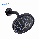  Head Shower ABS Plastic Matte Black Powerful Comfortable Head Round Rain Shower Head with Hose Bath Room Fitting Bathroom Access