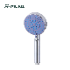 Round High Pressure Chrome Handheld Bath Shower Head with Button Adjustment with Rain Mode